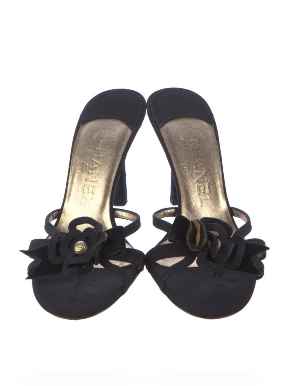 Vintage Chanel Interlocking CC Logo slides